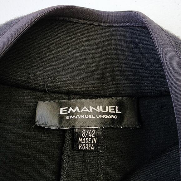 Emanuel Ungaro Wool Longline Jacket Coat Size 8 Women's - Picture 3 of 6